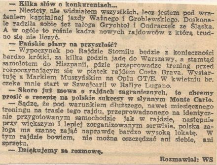 4 Rajd Stomil 1977r